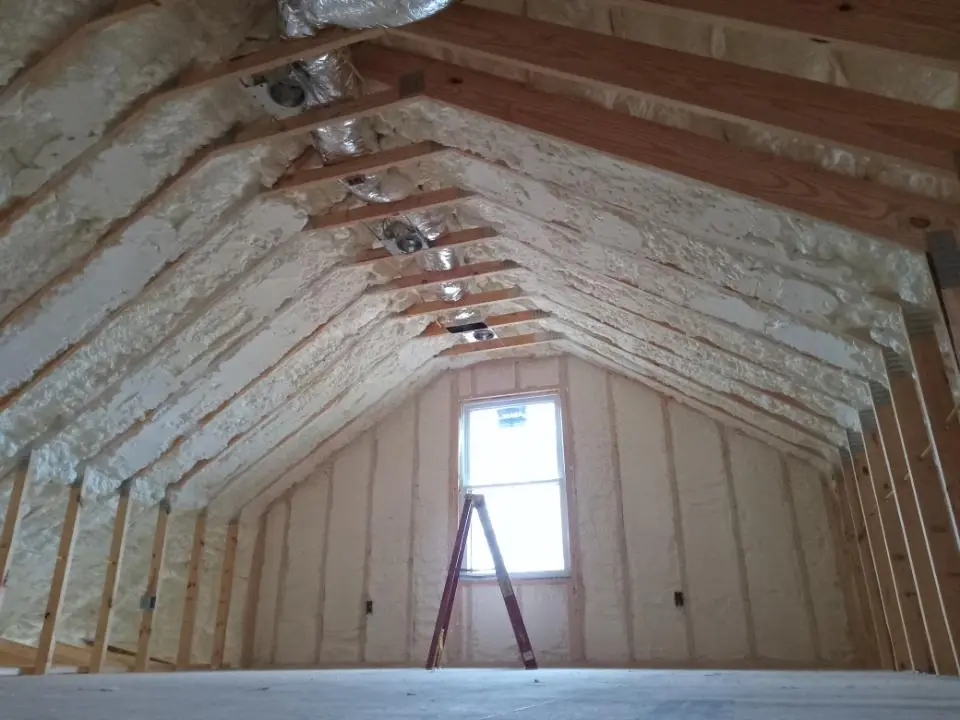 Spray foam roofing application for Crawl Space Insulation project in Westgate